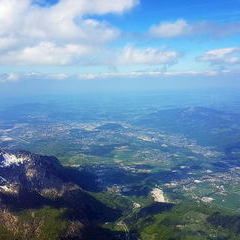 Flugwegposition um 12:27:21: Aufgenommen in der Nähe von Berchtesgadener Land, Deutschland in 2855 Meter
